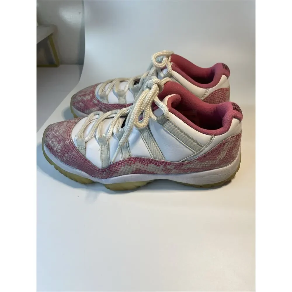 Size 7.5 Nike Air Jordan 11 XI Retro Low Pink Snakeskin W AH7860-106